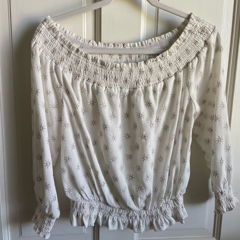 White Star Off Shoulder Top